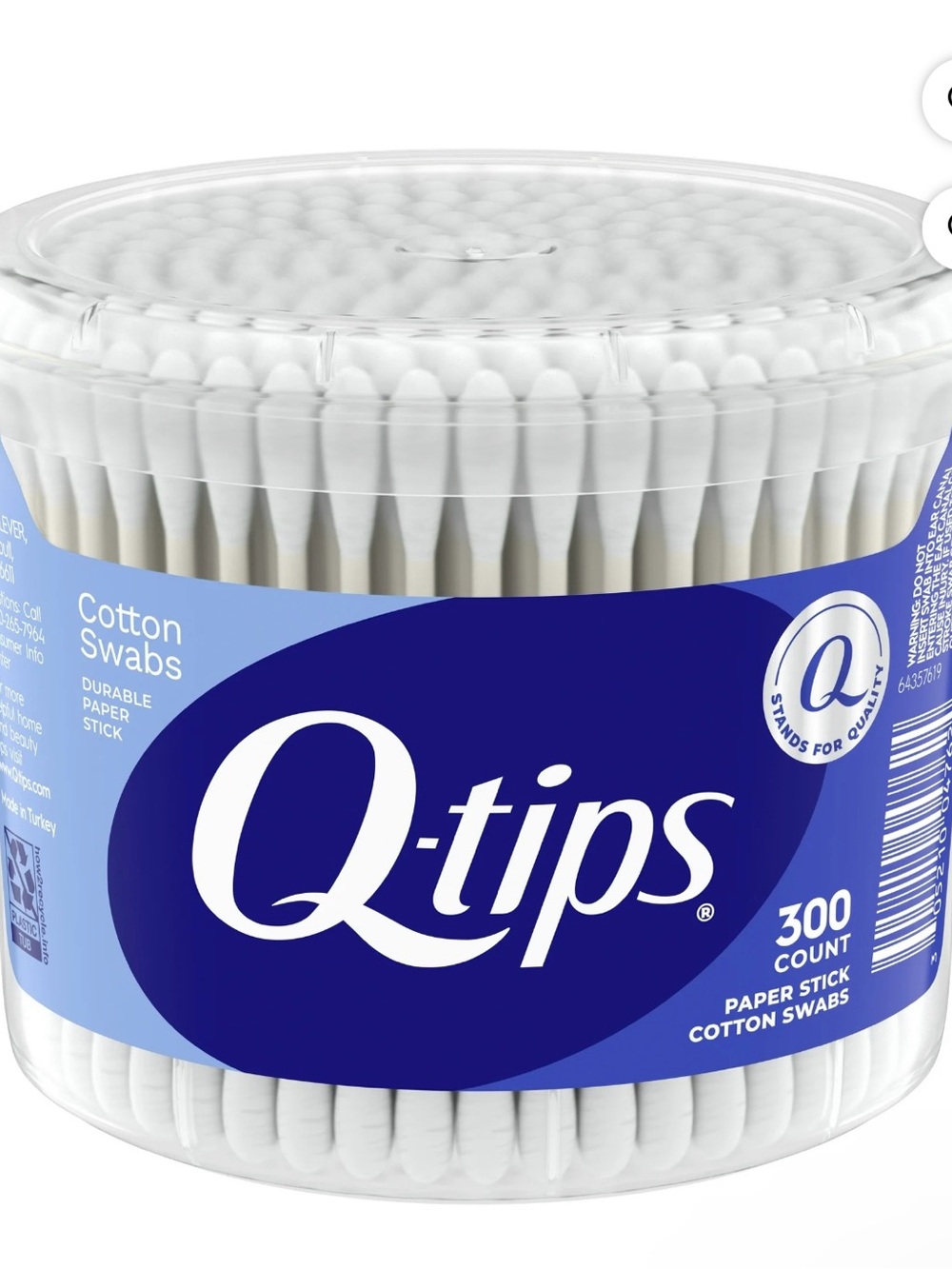 White Cotton Swabs - 300 Count